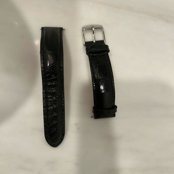 MICHELE Deco Stainless Diamond Watch With Addl Black Alligator Watch Band - Picture 14 of 14